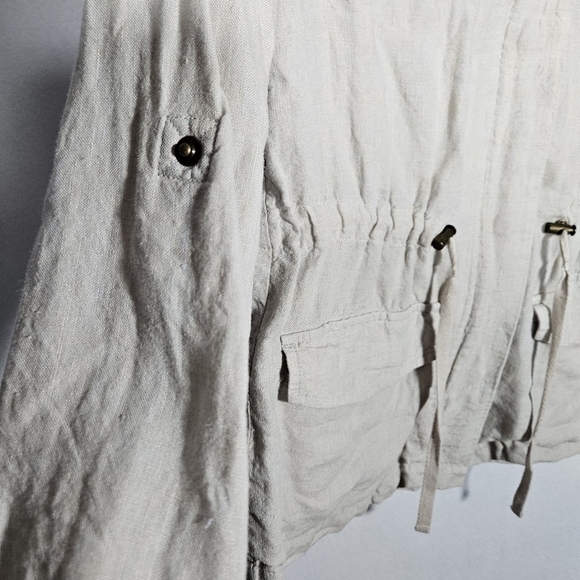 Banana Republic Women's Beige Linen Barn Jacket Size S - Picture 4 of 10